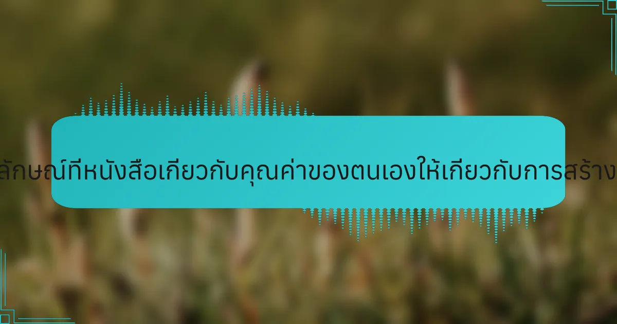 ข้อมูลเชิงลึกที่เป็นเอกลักษณ์ที่หนังสือเกี่ยวกับคุณค่าของตนเองให้เกี่ยวกับการสร้างความยืดหยุ่นคืออะไร?