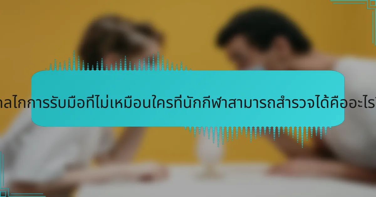 กลไกการรับมือที่ไม่เหมือนใครที่นักกีฬาสามารถสำรวจได้คืออะไร?