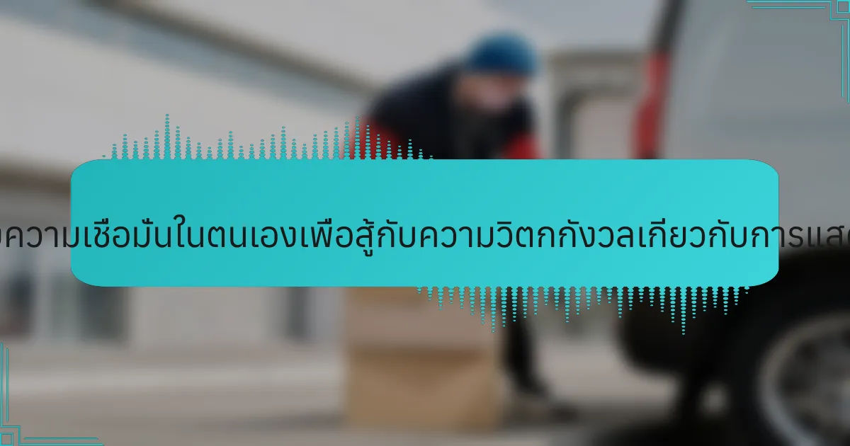 นักกีฬาสามารถสร้างความเชื่อมั่นในตนเองเพื่อสู้กับความวิตกกังวลเกี่ยวกับการแสดงผลงานได้อย่างไร?